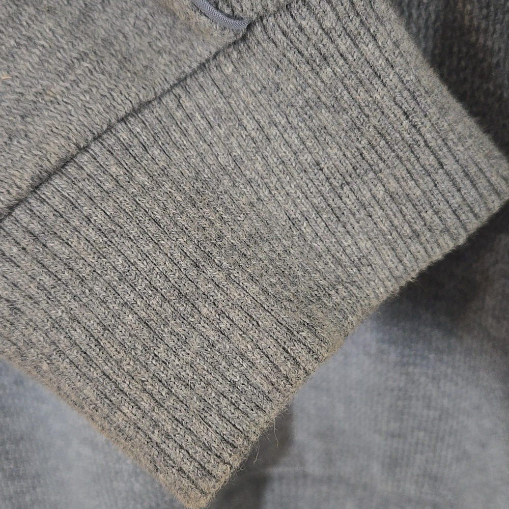 Calvin Klein Light Gray Men's Shawl Neckline Sweater Work Preppy Academia, L - Picture 7 of 10